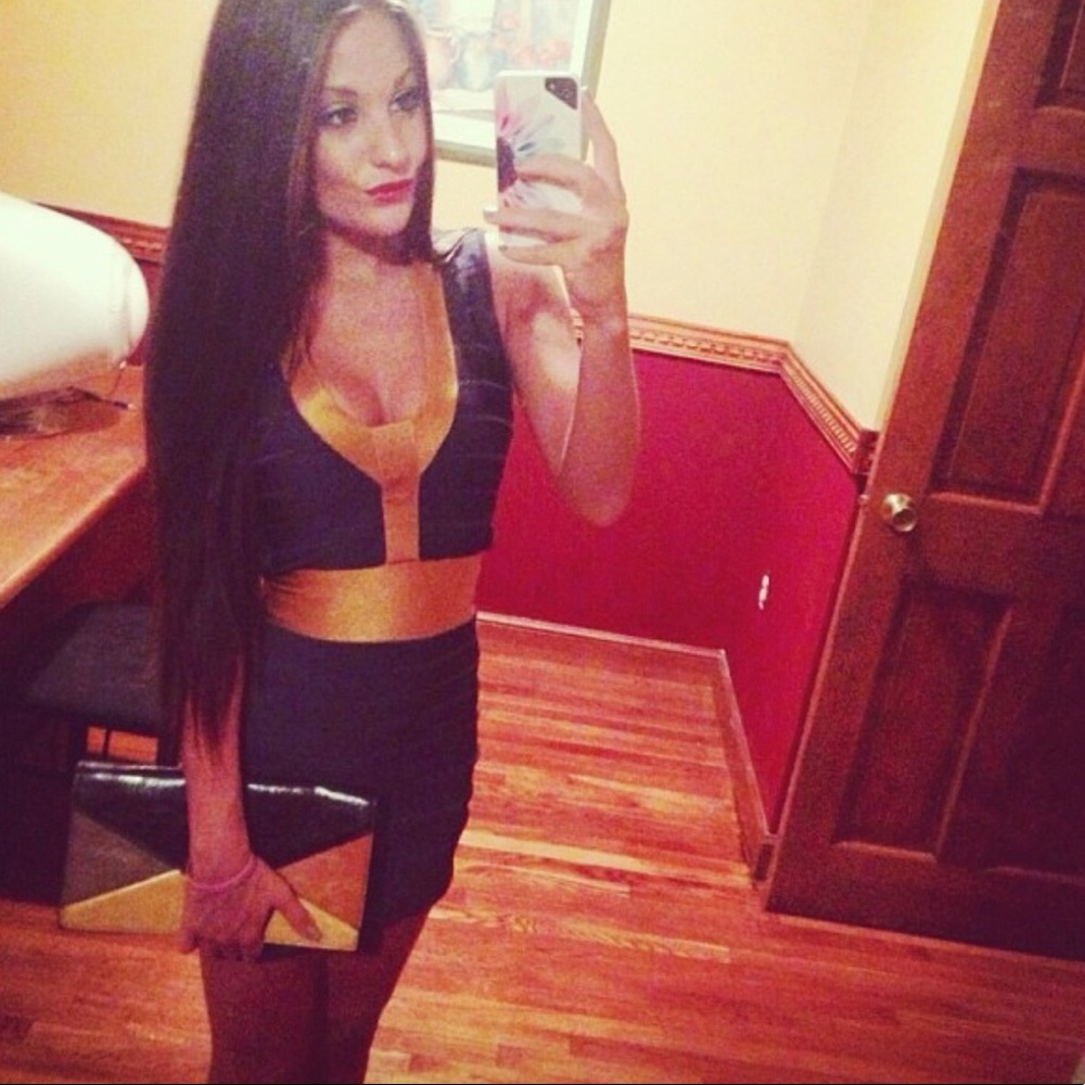 French connection body con dress